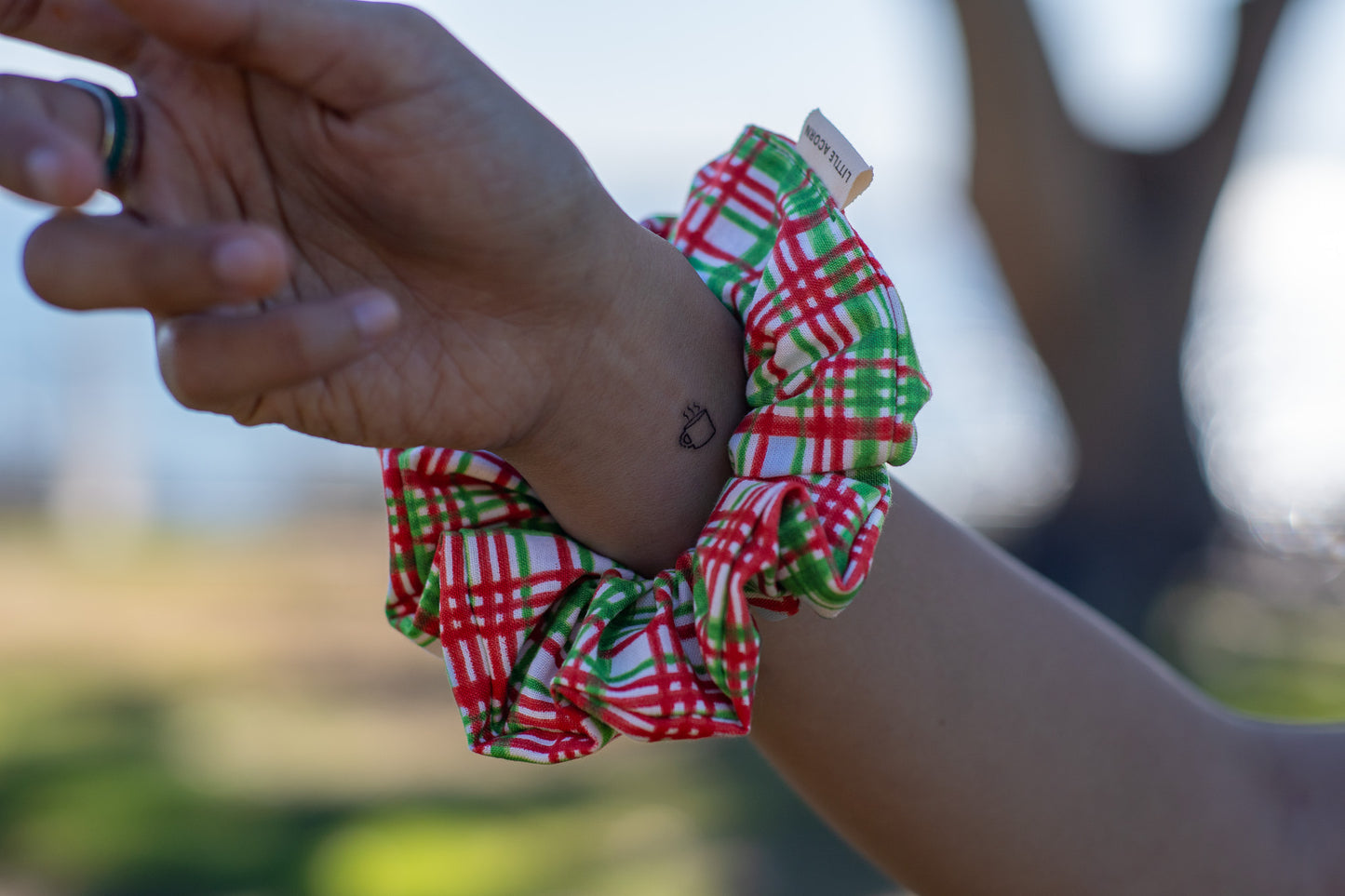 Peppermint frappucino scrunchie
