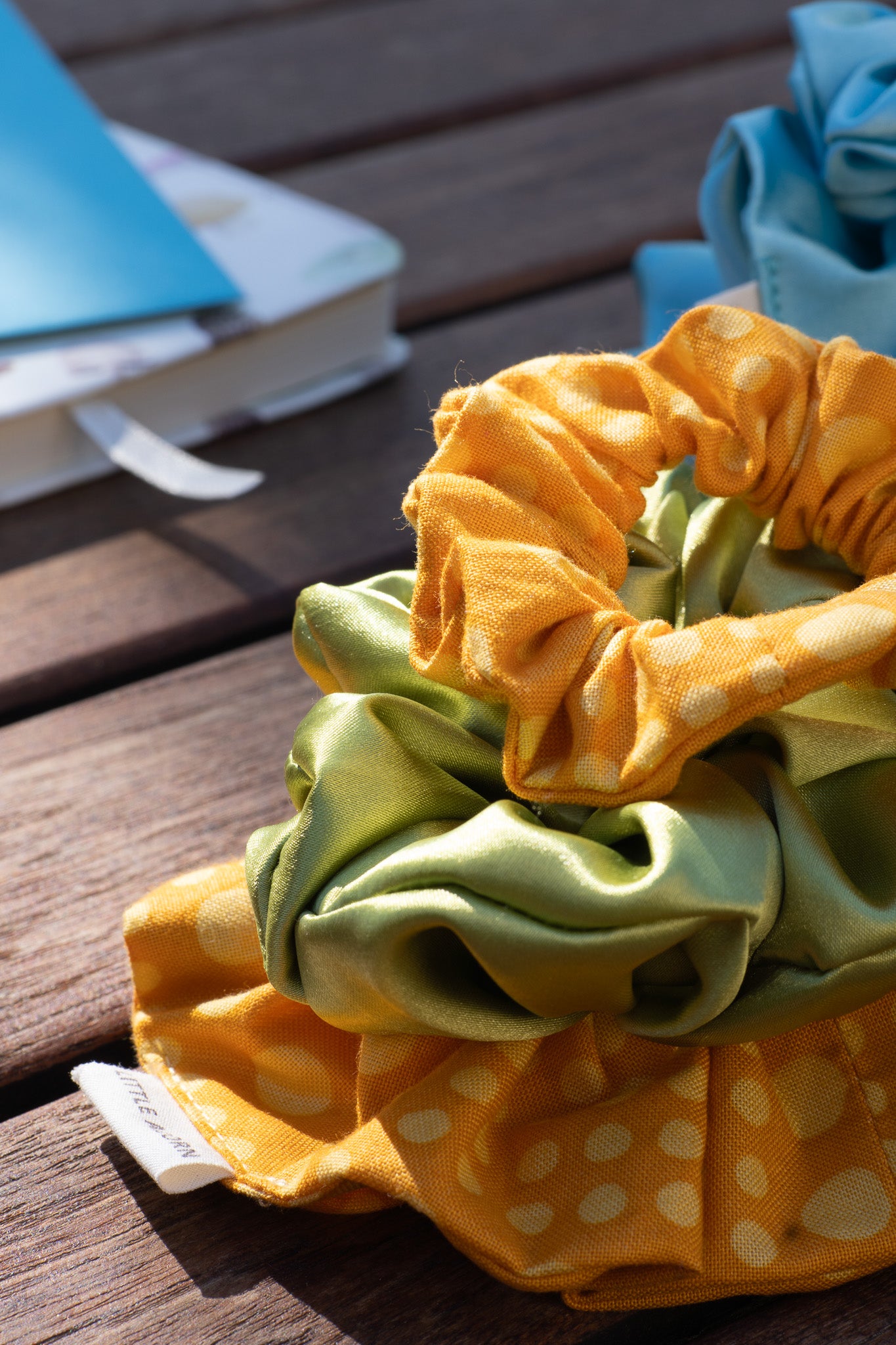 Moon cheese scrunchie