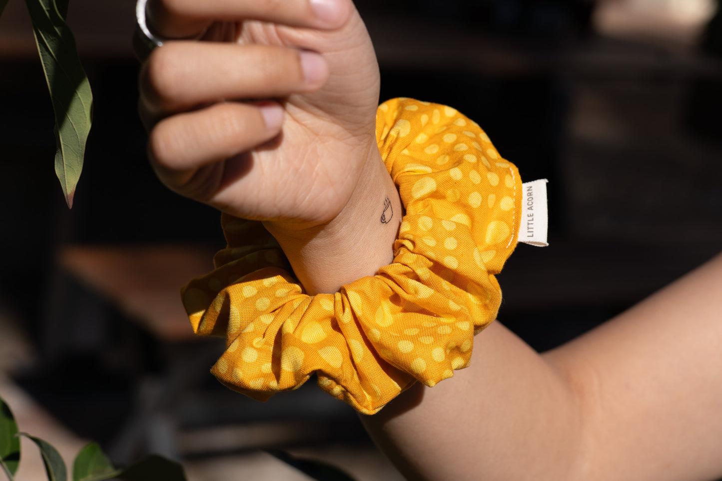 Moon cheese scrunchie