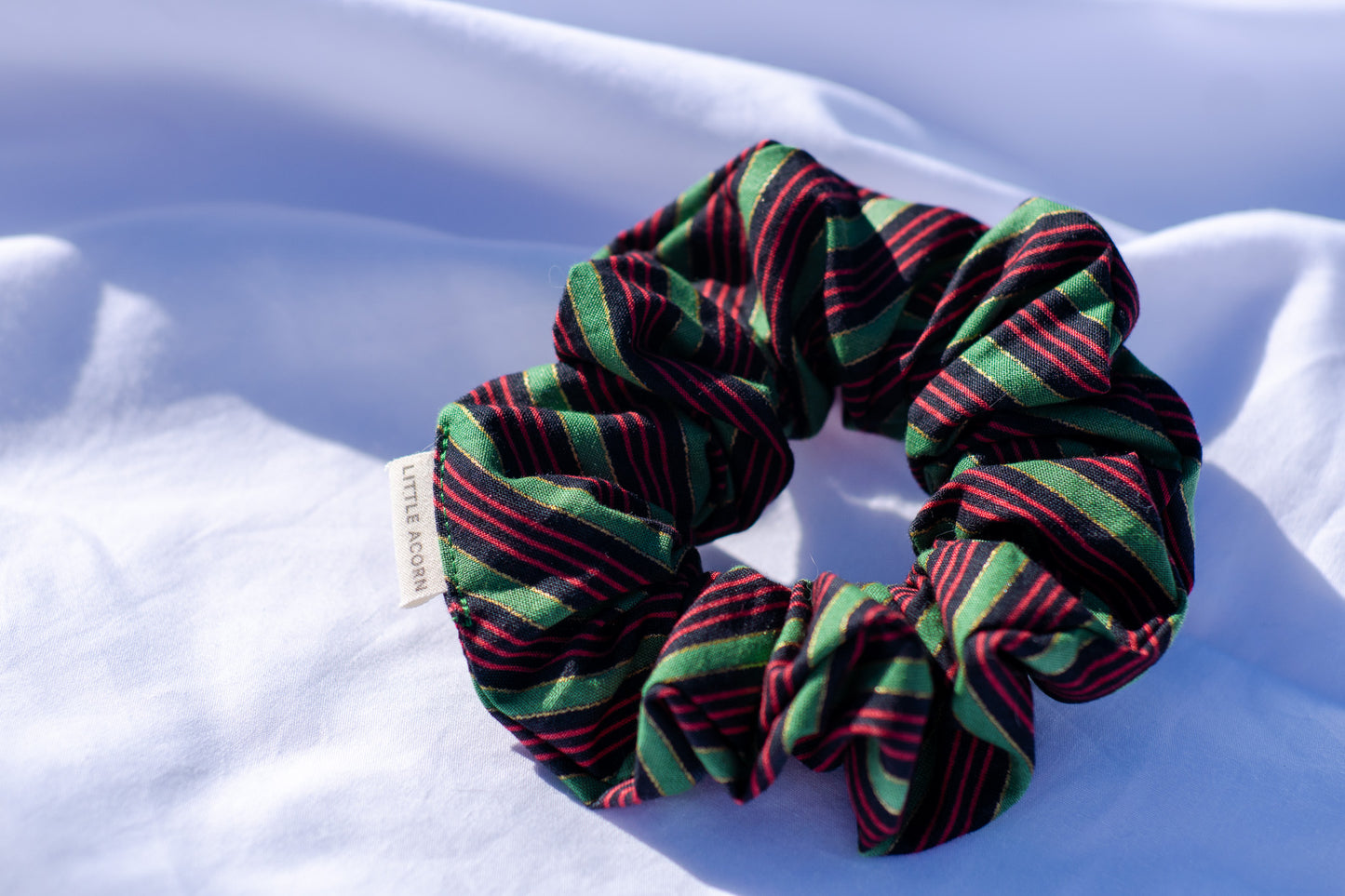 Holiday swirl scrunchie