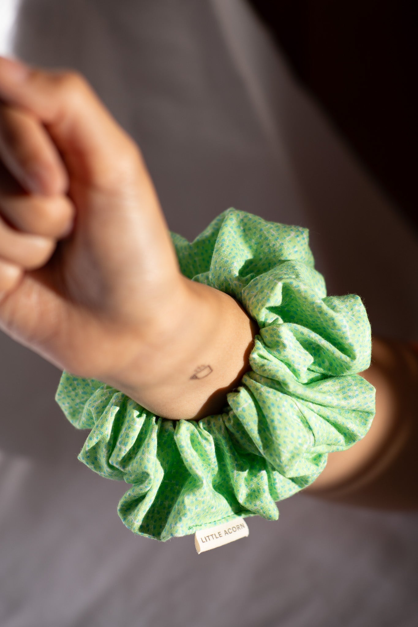 Green sprinkles scrunchie